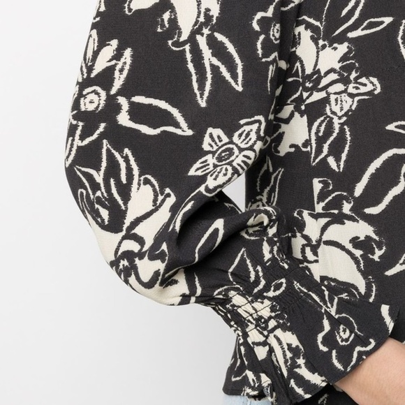 New! ba&sh Sessee Floral Print Blouse - Picture 5 of 13